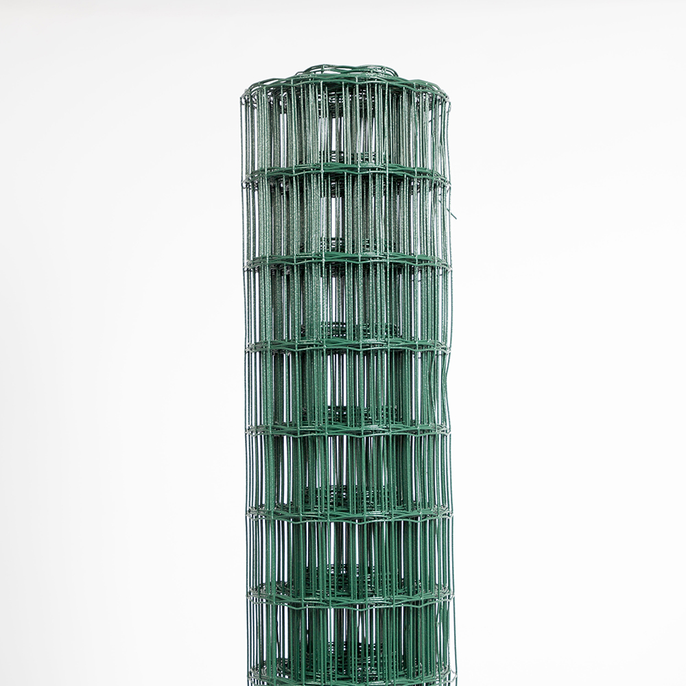 Rouleau De Grillage Soudé 20 M X 1.5 M - Maille 100x50 Mm, Fil 2.1 Mm, Vert, Pour Clôture Jardin